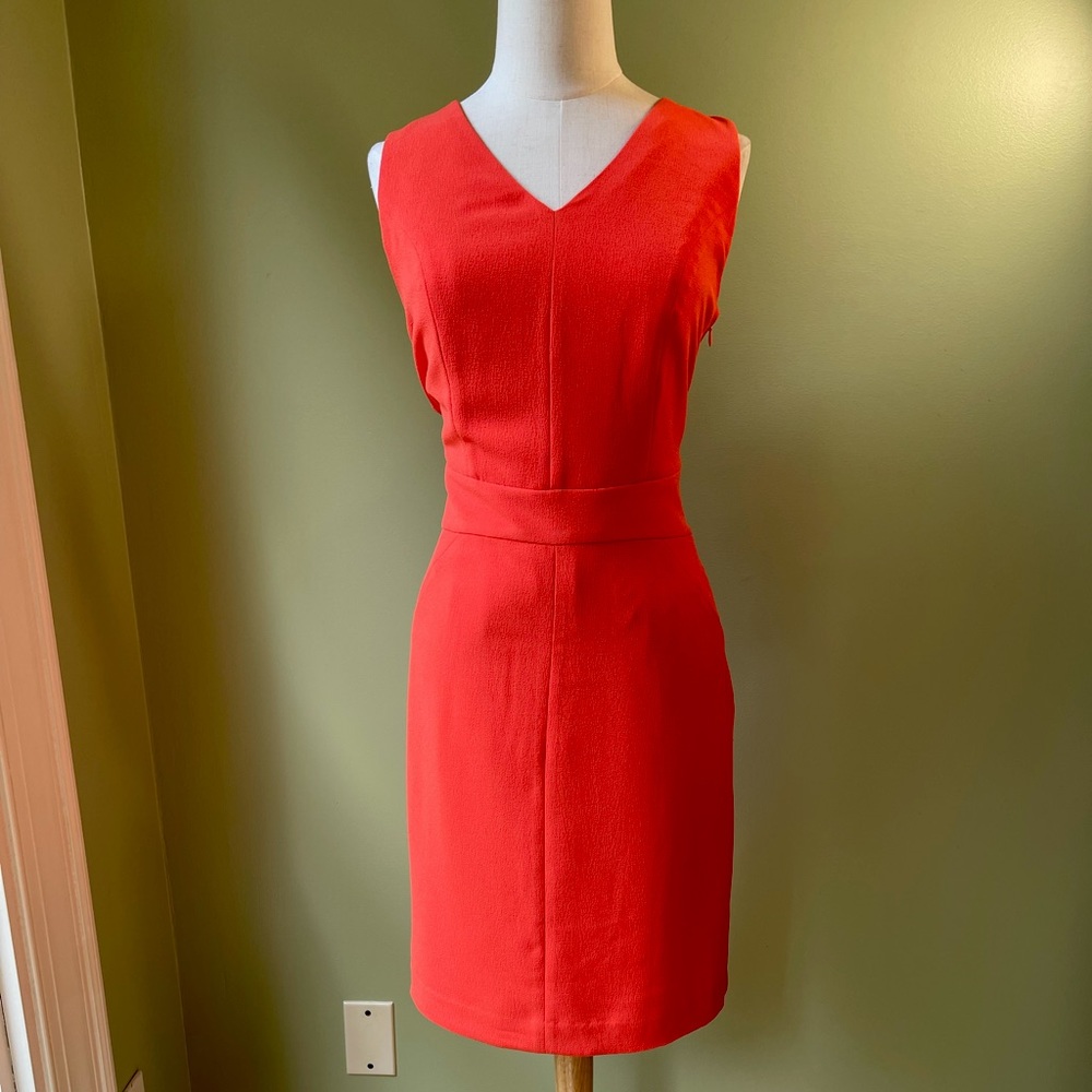NWT Banana Republic Orange Cross-Back Sheath Dress